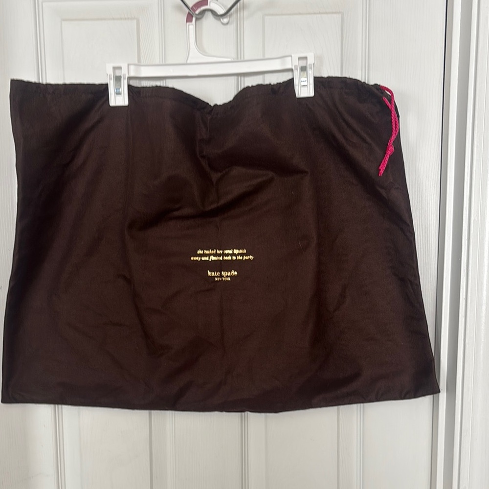 Kate Spade Chocolate Brown Bag with Pink Accent
